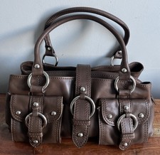 Ri2K Small/Medium Brown Leather Handbag