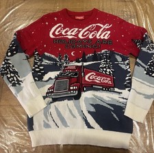 Coca Cola Merchtrade Christmas Jumper Holidays Are Coming Size M