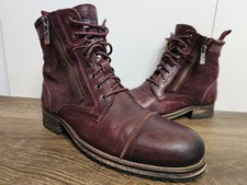Moshulu Bardsey Boots Cotton LinedLeather Plum Premium Chucka Ankle Uk 7 D EU 41