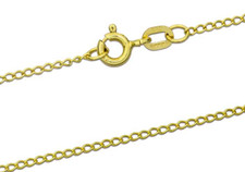 9ct gold curb chain 5mm - gold,
