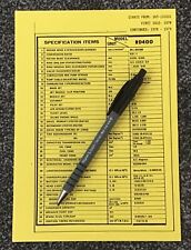 YAMAHA RD400 ( 1AR ) 1978 - 79 / workshop specification card ( RARE ) 