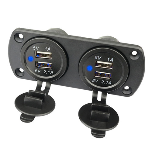 12v double usb socket dual - 12v,