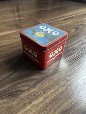 Vintage 1980s OXO Cube Tin Red