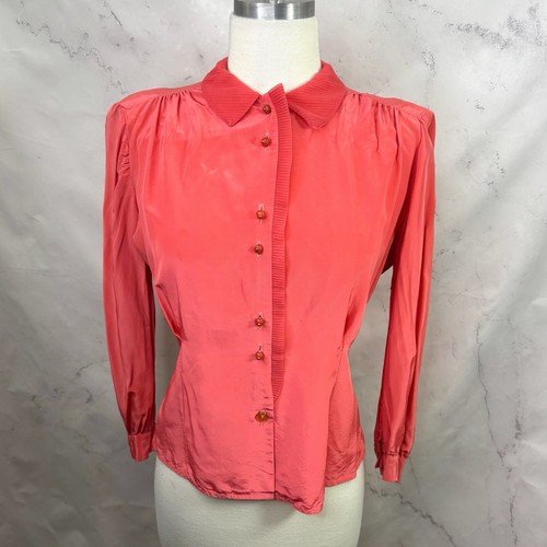 Vtg 1940s pink button - pink,