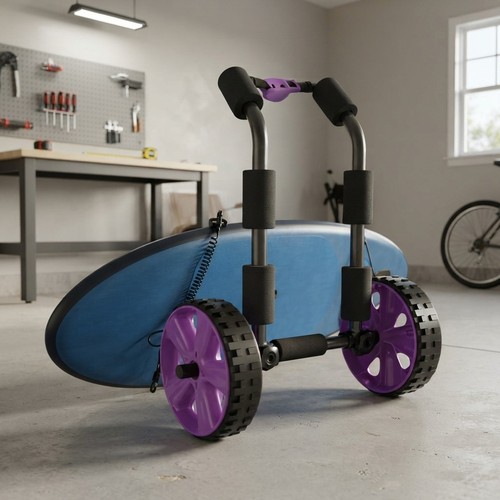 Adjustable surfboard cart - surfboard,