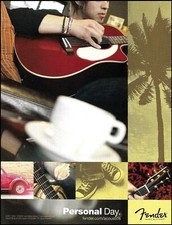 Fender Candy Apple Red Sonoran SCE Cutaway Acoustic Guitar advertisement print