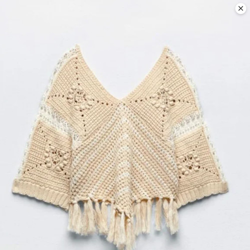 Zara ecru fringe - zara,