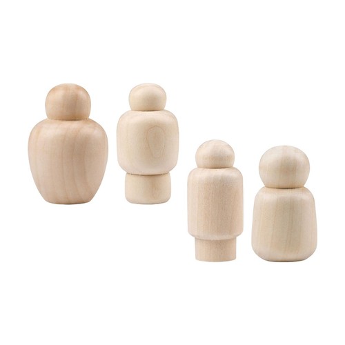 Wooden peg dolls unfinished - wooden,