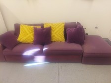 107x34x18 inch Purple Couch