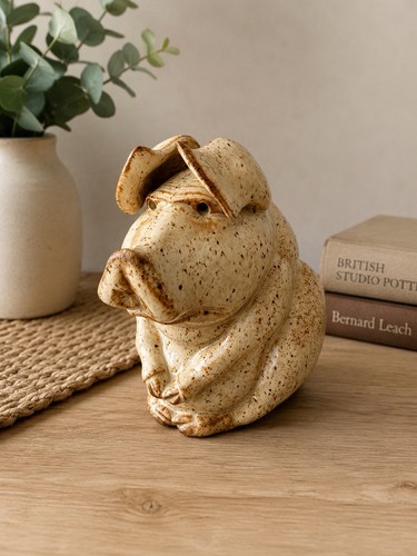 Vintage grayshott pottery pig - grayshott,