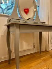 Ikea Hemnes grey dressing table with mirror