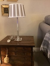 Laura Ashley Heavy Crystal Glass Lamp Base 18.5” (47cm) (2)