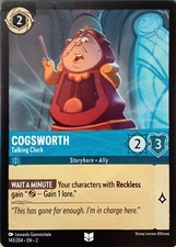 143/204 COGSWORTH TALKING CLOCK RISE OF FLOODBORN UNCOMMON DISNEY LORCANA CARD