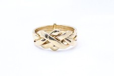 9ct Yellow Gold 4 Piece Puzzle Ring With Retainer Size M 5.3g - 1166293 -L