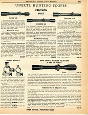 1958 Print Ad Unertl Hunting