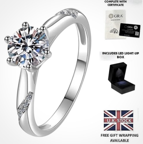 Moissanite ring 1ct - moissanite,