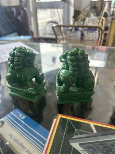 Pair vintage chinese green - pair, of