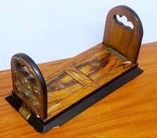 Victorian BETJEMANN’S Patent Adjustable Book Slide Malachite Brass Inlay