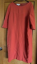 Beautiful Orange Hobbs Lined Dress. Classical Quality Item. Size 16