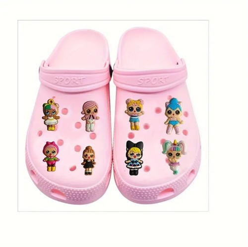 7pcs shoe charms surprise doll - surprise,