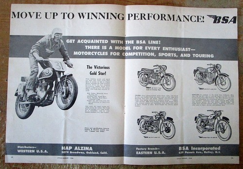 1956 bsa gold star - bsa,