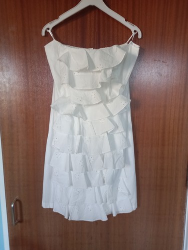 Zara white strapless tiered - zara,
