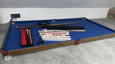 Snooker/Pool Table with Cues and Balls Triangle Foldable Legs