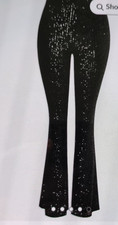 Nwt black lined sequin kick