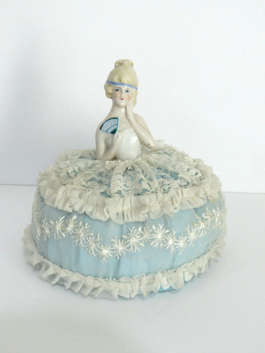 Antique porcelain half - half, doll