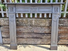 antique cast iron  fireplace surround mantlepiece surround dated 1907 EDWARDIAN
