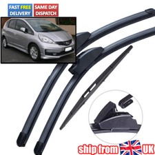 3Pcs Front & Rear Windscreen Wiper Blades For Honda Jazz 2009-2017 26"14"14"