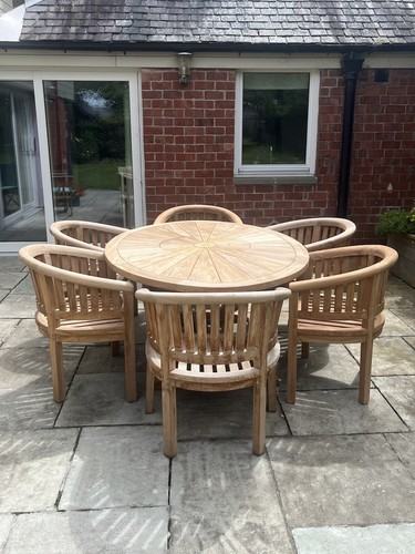 Teak outdoor garden seater - teak, 6