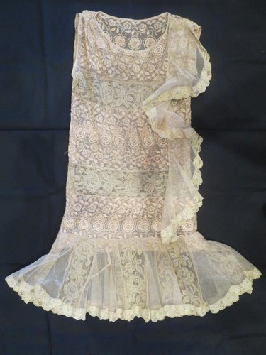 1920 ivory cotton net - 1920's, and