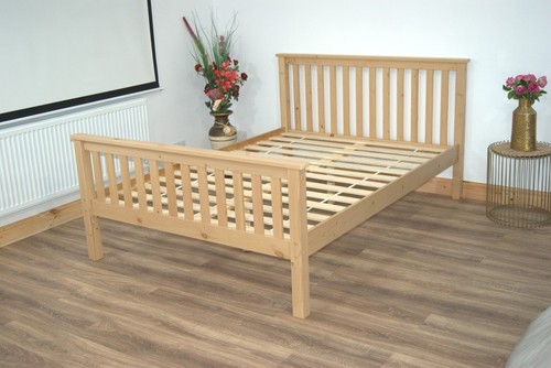 Pine wooden bed - bed, without