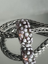 Authentic trollbeads OOAK unique glass bead Orange Mimosa Flower Tree