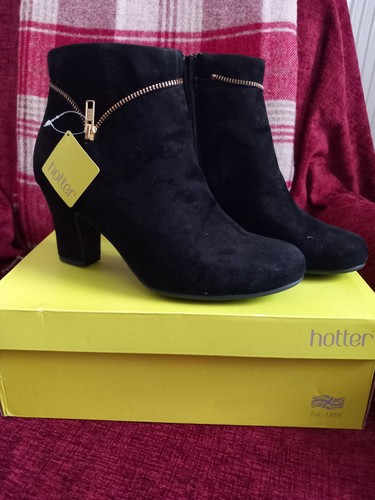 Hotter vanity black suede - hotter,