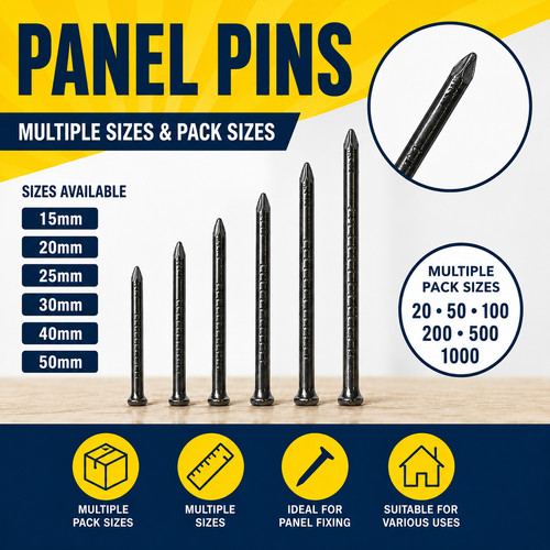 Panel pins bright - panel, tacks