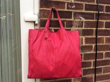 Gap Bright pink cowhide  leather tote lightweight unlined bag