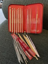 Crochet Hook Set In Red Case Abel Morrall With Lots Aero And other Hooks
