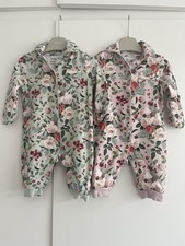 Baby Girls 0-3 Months Babygrow Sleepsuit Bundle Flowers Floral Tu