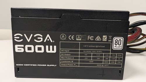 Evga 600w plus black - 600w, power