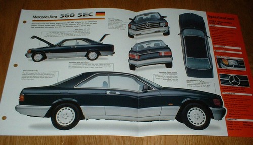 1987 mercedes 560 - 1987, spec