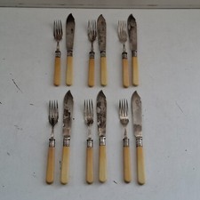 6 Sets Of Vintage Fish Cutlery