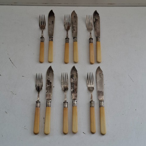 Sets vintage fish cutlery - sets, of
