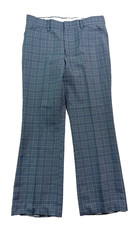 vtg 70s Farah 38x33 Blue Plaid