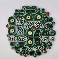 Vintage Gustavsberg Wall Relief Plaque Butterflies Designed Britt Louise Sundell