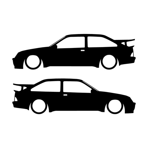 Set car decal stickers - 2,