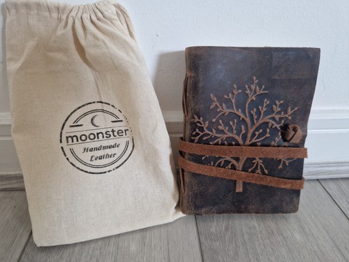 Moonster leather journal with - moonster,