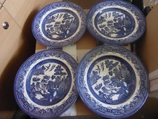 set 4 willow side plates 8"