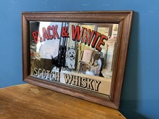 Vintage Black & White Scotch Whisky Mirror